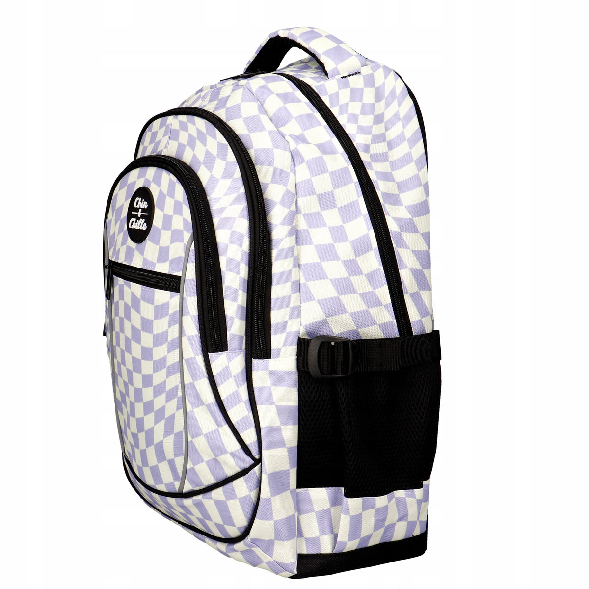 SCHOOL BACKPACK PLAID PURPLE BACKPACK WITH CHECKERBOARD ROOMY PASTEL Manufacturer code 0002-0142
