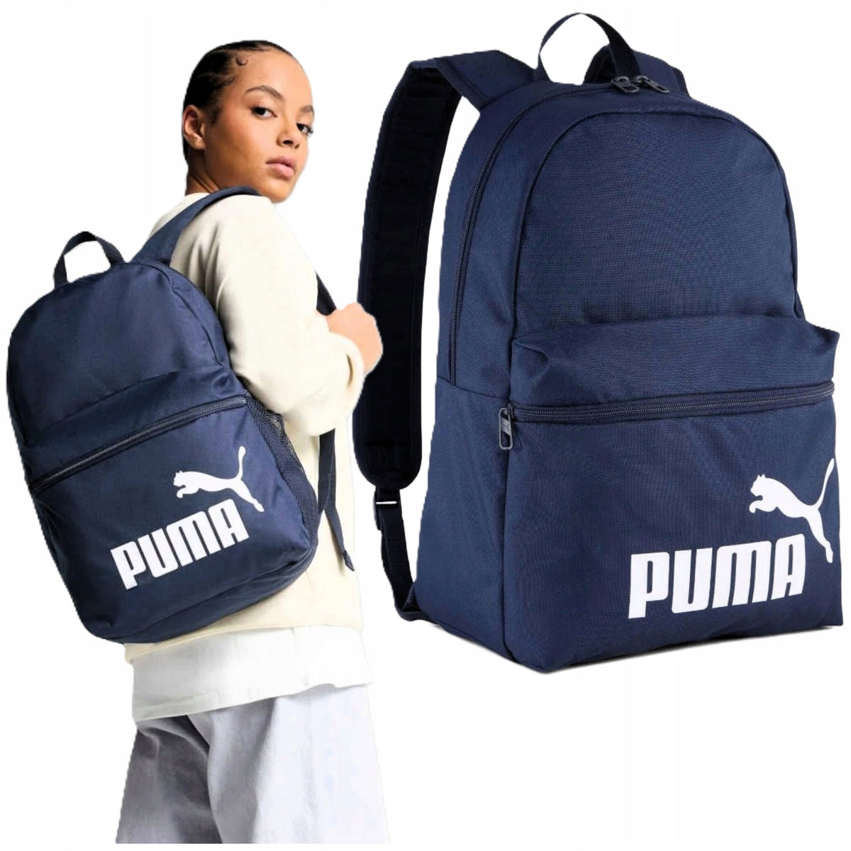 SCHOOL BACKPACK PUMA 22L unisex navy sports urban youth navy