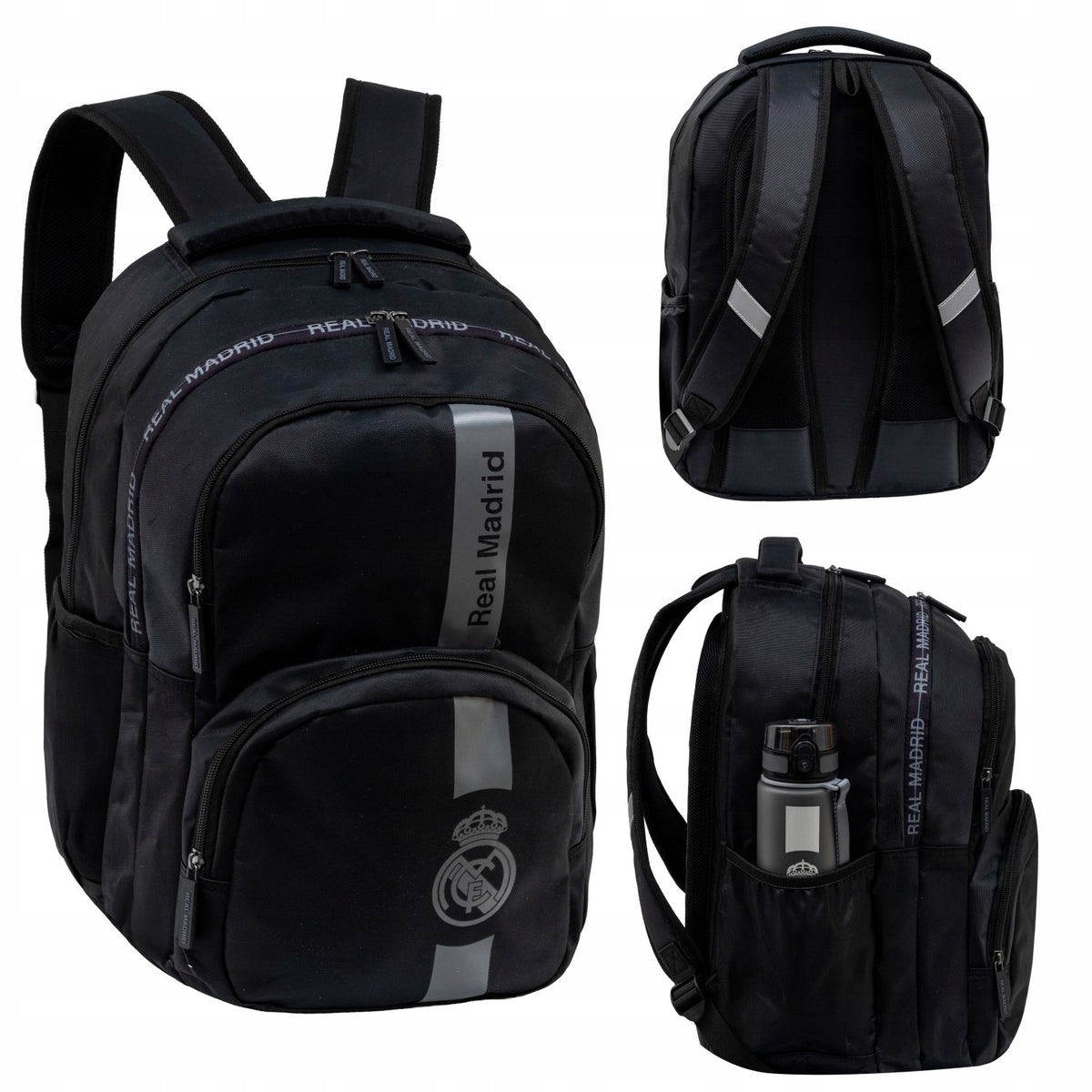 SCHOOL BACKPACK REAL MADRID YOUTH SPORTS BLACK