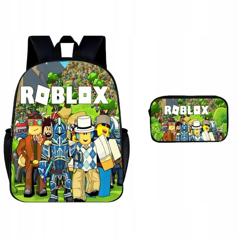 SCHOOL BACKPACK + ROBLOX PENCIL CASE FOR CHILDREN