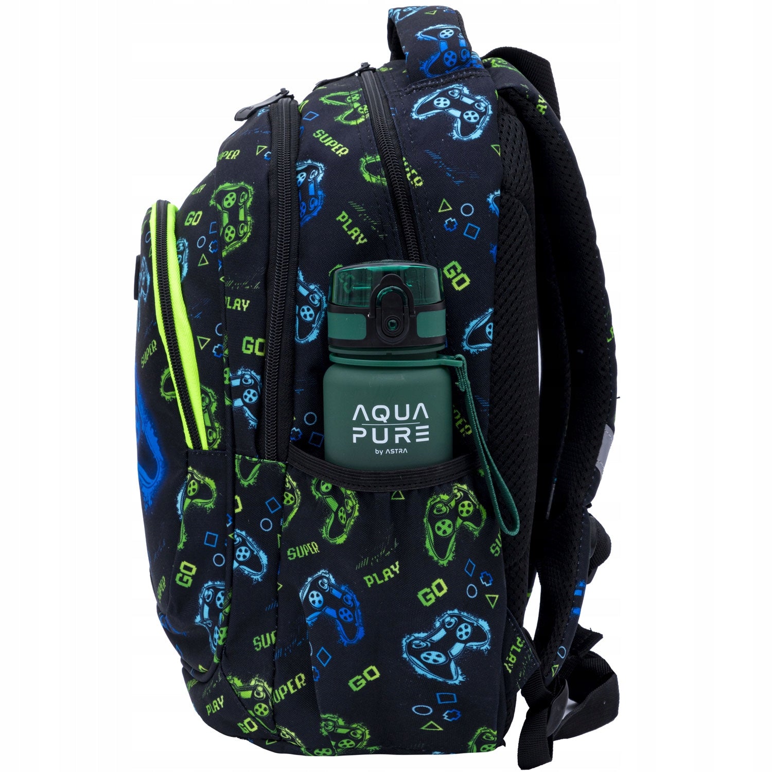 SCHOOL BACKPACK SATCHEL BLACK FOR BOY IN PADS PAD BLUE EAN (GTIN) 5901137233062