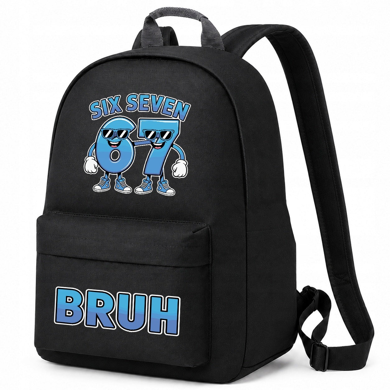 SCHOOL BACKPACK SATCHEL BLACK WASHING MACHINE FOR SCHOOL 1-3 KL SIX SEVEN 67 BRUH