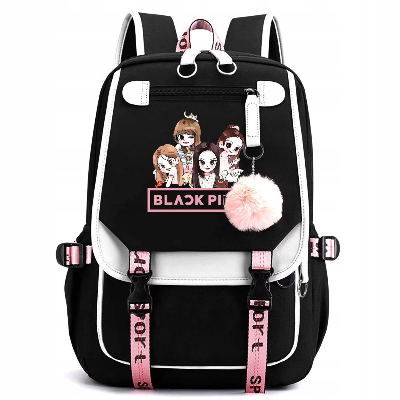 SCHOOL BACKPACK SATCHEL BLACKPINK PATTERNS A4 LARGE COLORS PATTERNS STYLE Manufacturer code afs69
