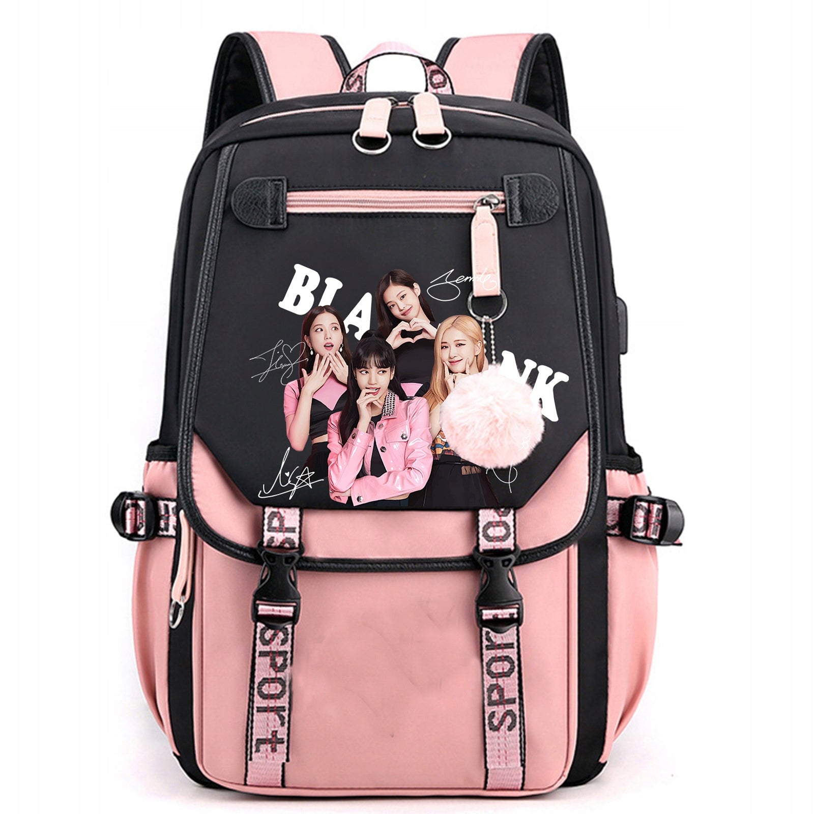 SCHOOL BACKPACK SATCHEL BLACKPINK PATTERNS A4 LARGE COLORS PATTERNS STYLE