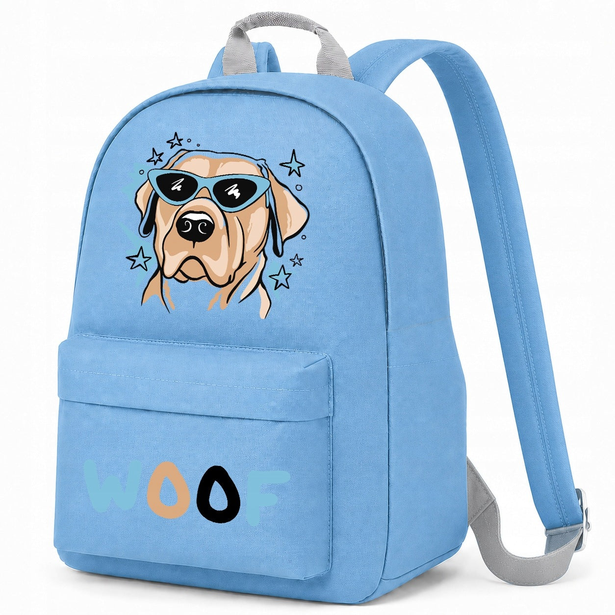 SCHOOL BACKPACK SATCHEL BLUE WASHING FOR SCHOOL 1-3 KL DOG WOOF WOOF