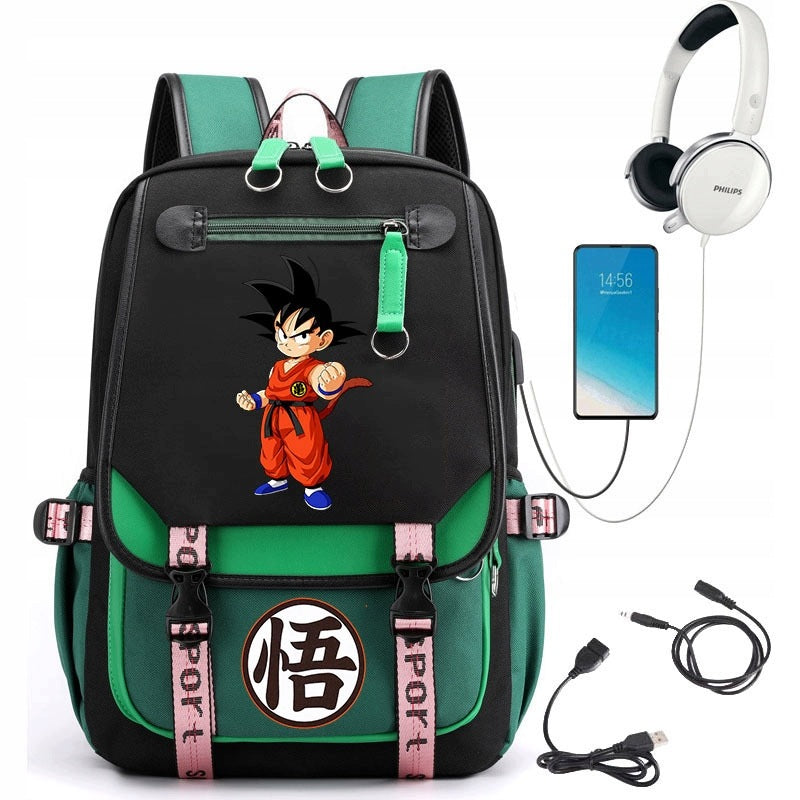 SCHOOL BACKPACK SATCHEL DRAGON BALL USB PATTERNS A4 LARGE high quality