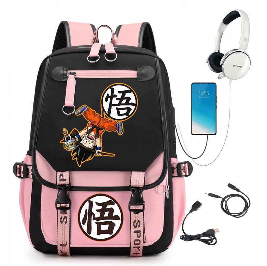 SCHOOL BACKPACK SATCHEL DRAGON BALL USB PATTERNS A4 large high quality Packaging status original