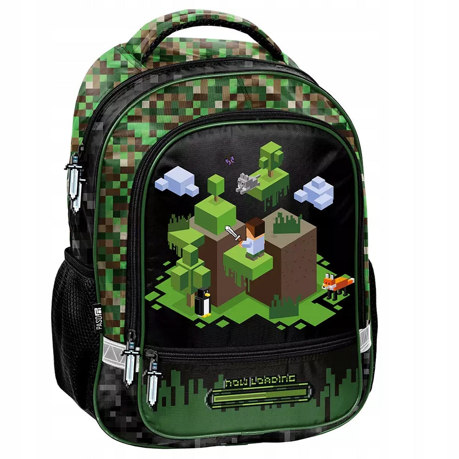 SCHOOL BACKPACK SATCHEL FOR BOY CLASS 1 3 PIXEL PIXELS GAME FOR PLAYER EAN (GTIN) 5903162135939