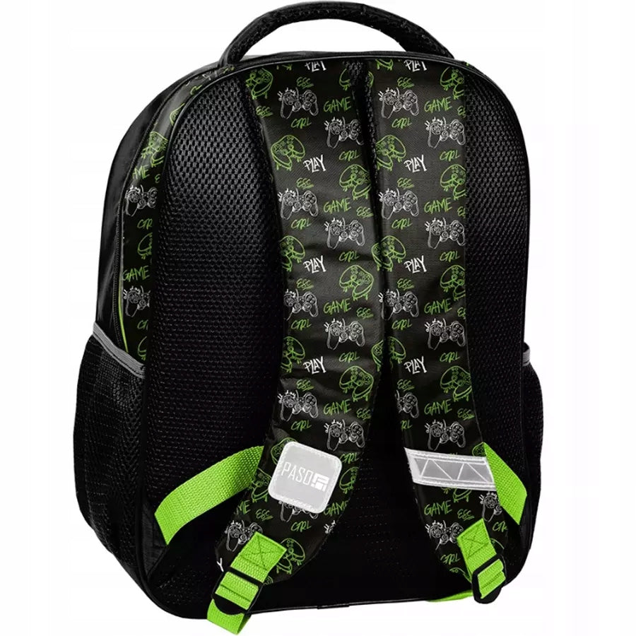 SCHOOL BACKPACK SATCHEL FOR BOY FOR PLAYER PLAY GAME PAD PIXELS EAN (GTIN) 5903162135366