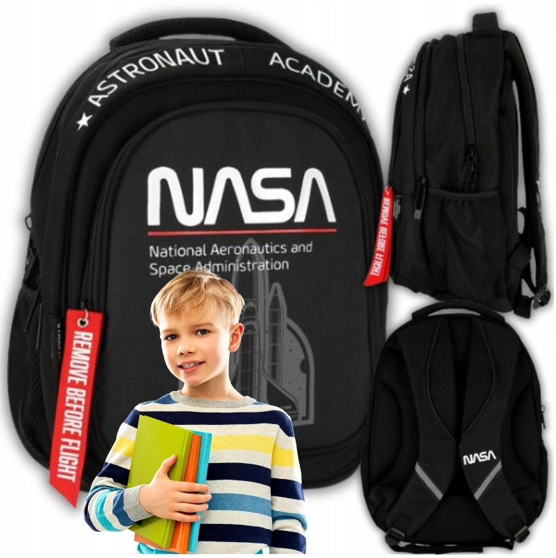 SCHOOL BACKPACK SATCHEL FOR BOY NASA YOUTH FOR SCHOOL BLACK 26 l