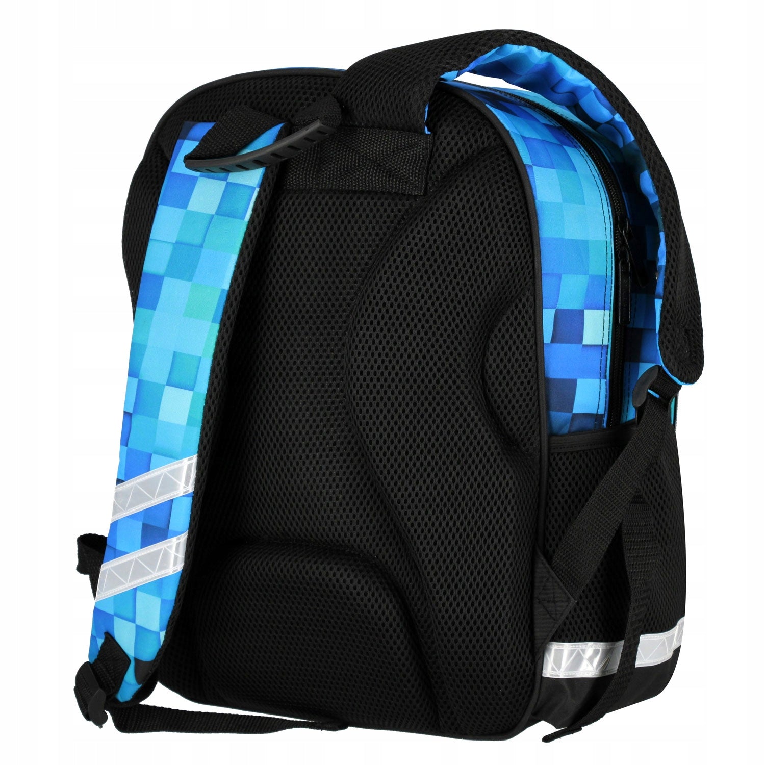 SCHOOL BACKPACK SATCHEL FOR BOY PIXELS GAME PIXEL BLUE Brand Starpak