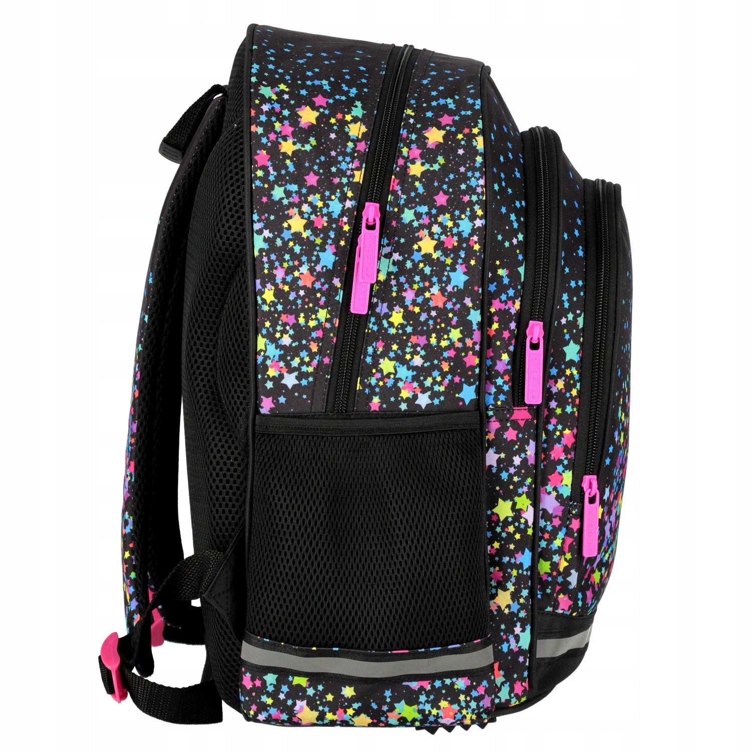 SCHOOL BACKPACK SATCHEL FOR GIRLS BLACK WITH STARS GALAXY Manufacturer code 552611