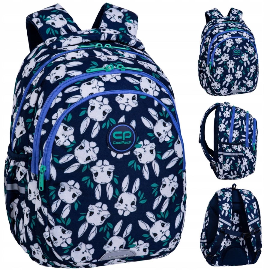 SCHOOL BACKPACK SATCHEL FOR GIRLS BUNNY CLASS 1 3