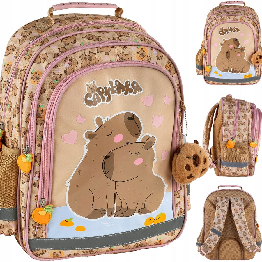 SCHOOL BACKPACK SATCHEL FOR GIRLS CAPYBARA