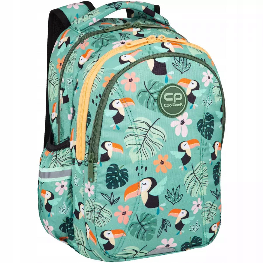 SCHOOL BACKPACK SATCHEL FOR GIRLS CLASS 1-3 CP MINT IN TOUCANS Brand CoolPack