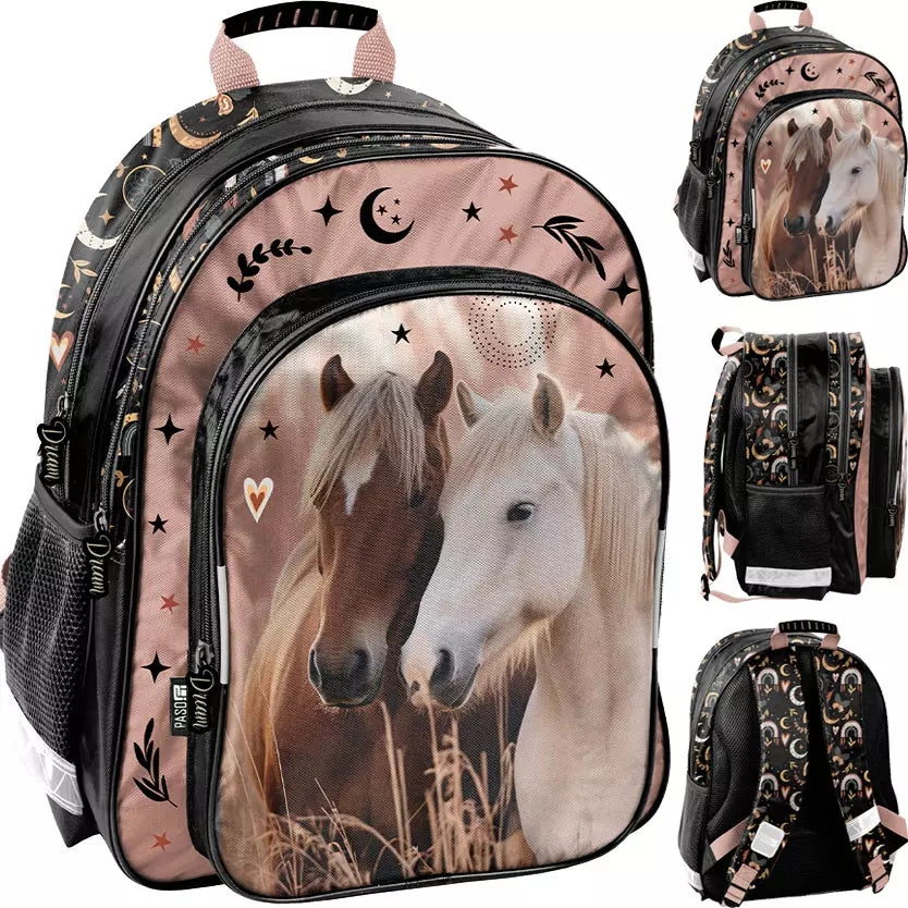 SCHOOL BACKPACK SATCHEL FOR GIRLS CLASS 1 3 HORSE HORSES