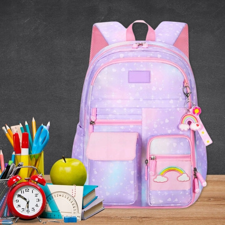 SCHOOL BACKPACK SATCHEL FOR GIRLS CLASS 1-3 MULTI-CHAMBERS FOR SCHOOL Brand no brand