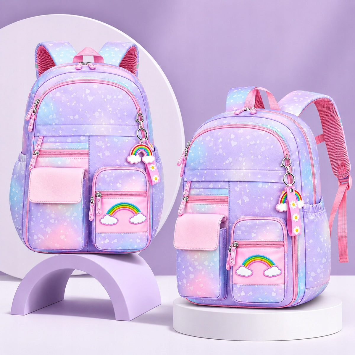 SCHOOL BACKPACK SATCHEL FOR GIRLS CLASS 1-3 MULTI-CHAMBERS FOR SCHOOL Manufacturer code Plecak Do Szkoły Dla Pierwszoklasisty Różowy