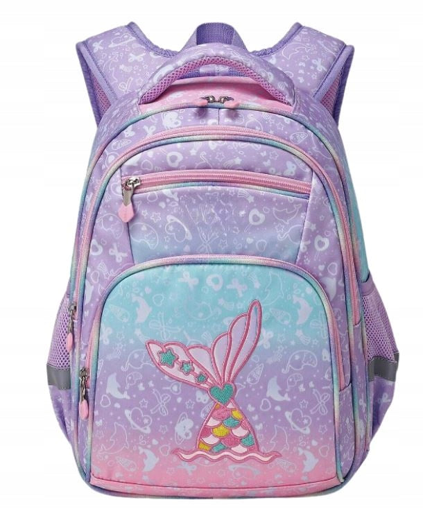 SCHOOL BACKPACK SATCHEL FOR GIRLS MERMAID A4 LIGHT TO CLASS 1-3 Brand Imiti