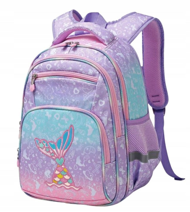 SCHOOL BACKPACK SATCHEL FOR GIRLS MERMAID A4 LIGHT TO CLASS 1-3 Manufacturer code 1176418757