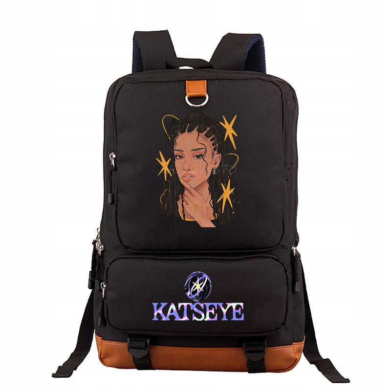 SCHOOL BACKPACK SATCHEL Katseye PATTERNS A4 LARGE COLORS PATTERNS STYLE Manufacturer code 02623