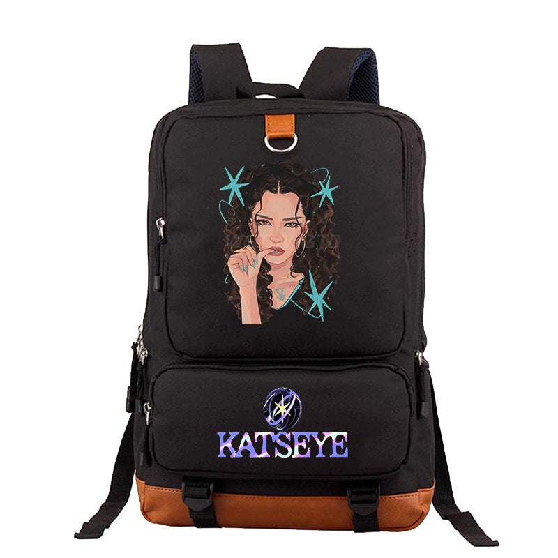 SCHOOL BACKPACK SATCHEL Katseye PATTERNS A4 LARGE COLORS PATTERNS STYLE