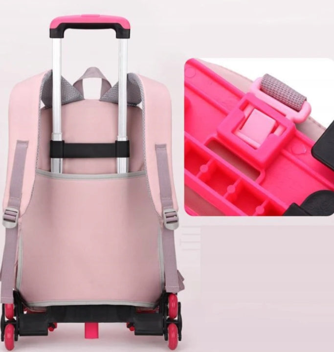 SCHOOL BACKPACK SATCHEL ON WHEELS FRAME FOR GIRLS CAPACIOUS CLASS 4-6 Brand no brand