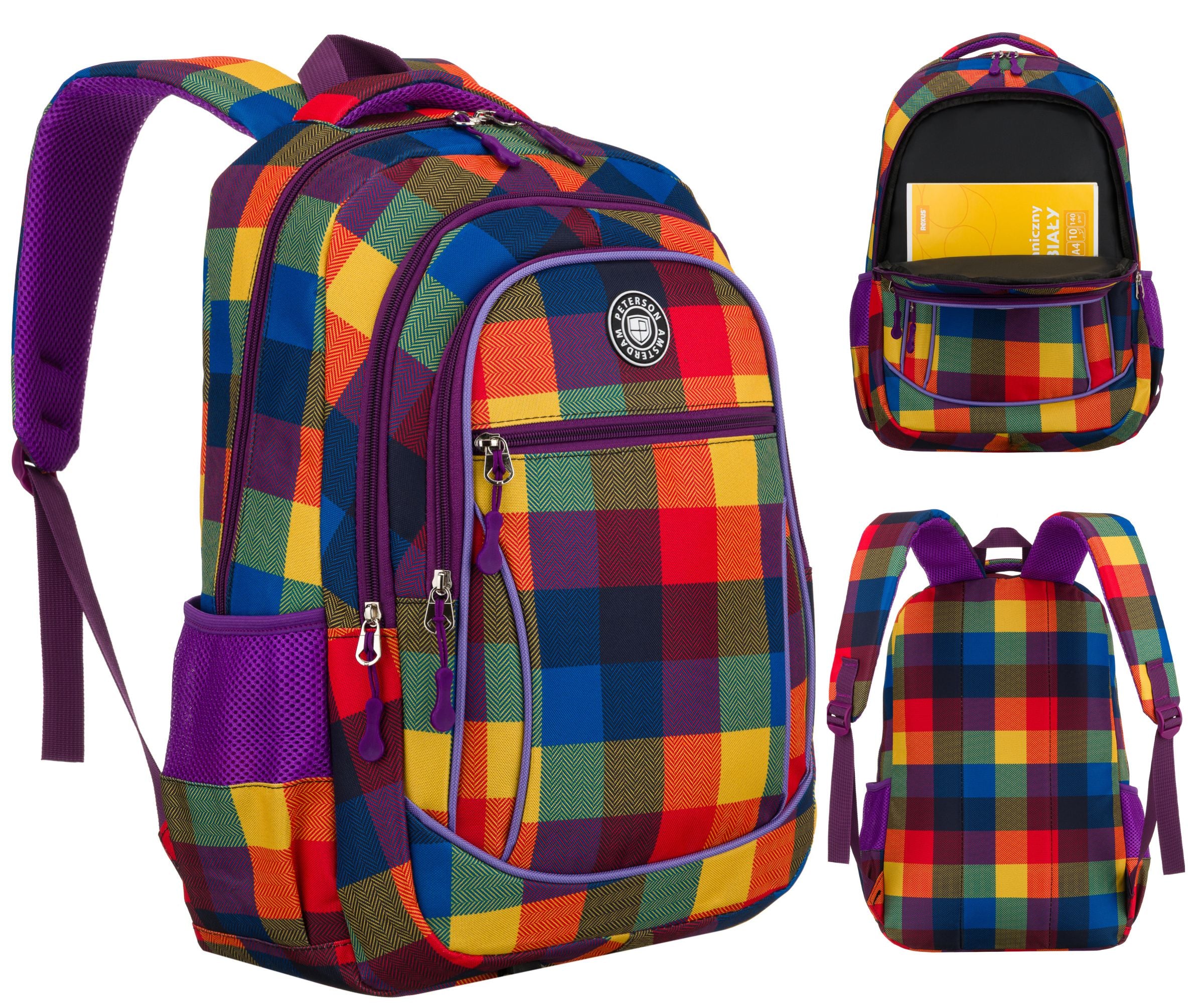 SCHOOL BACKPACK SATCHEL PETERSON SPORTS FOR CHILDREN TO SCHOOL ROOMY