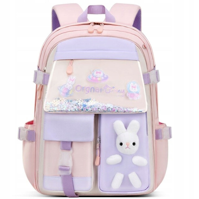 SCHOOL BACKPACK SATCHEL RABBIT WITH RABBIT PINK FOR GIRL SWEET
