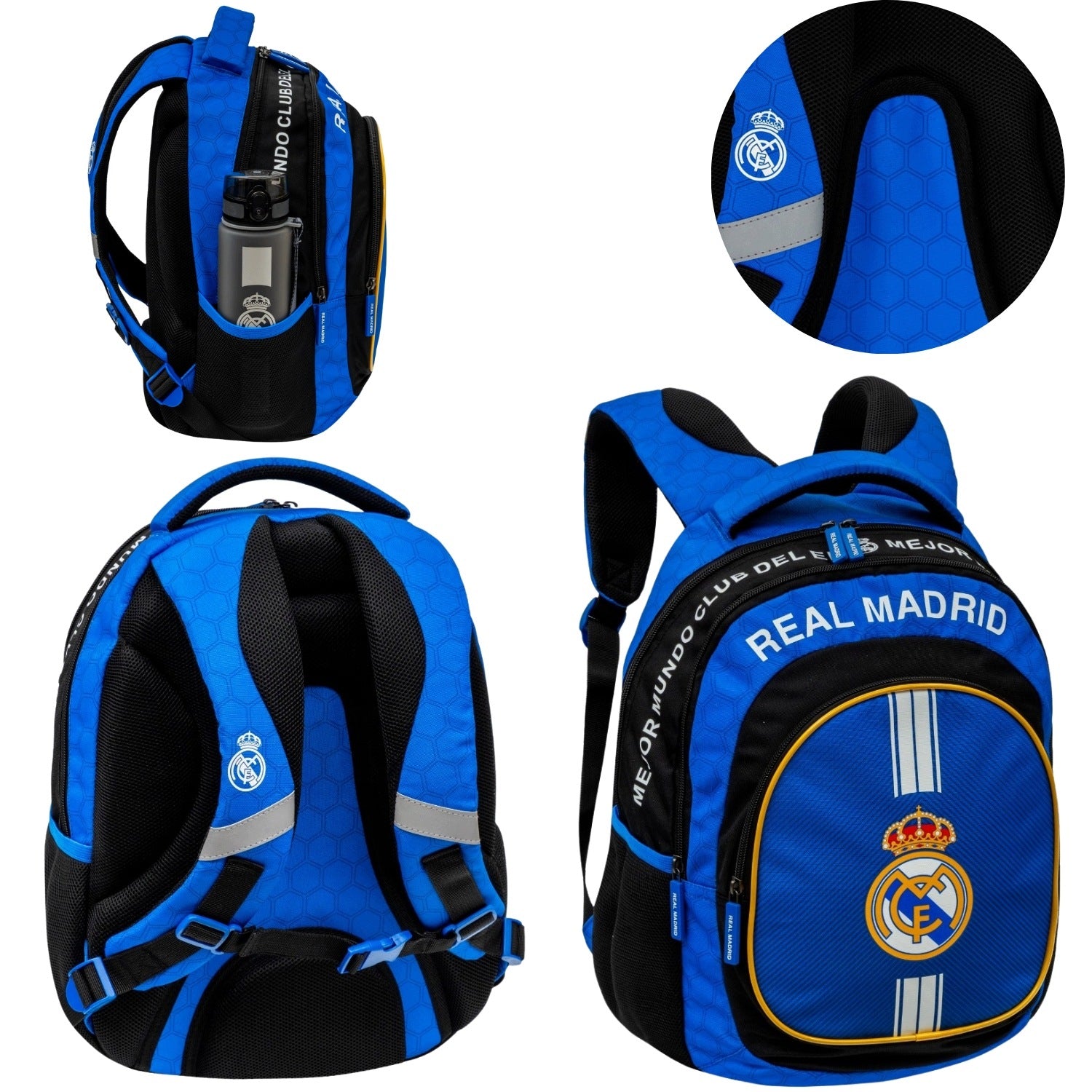 SCHOOL BACKPACK SATCHEL REAL MADRID FOR CHILD LARGE NEW Packaging status original
