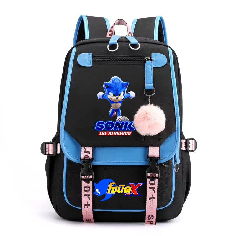 SCHOOL BACKPACK SATCHEL Sonic USB PATTERNS A4 large high quality