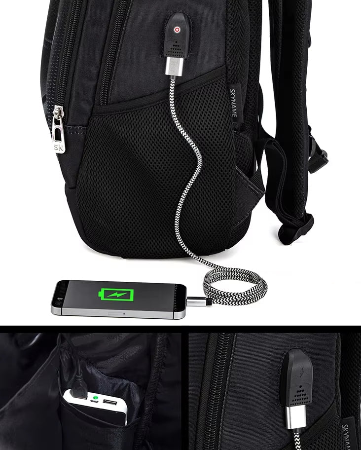 SCHOOL BACKPACK SATCHEL USB football (D085) Manufacturer code D085