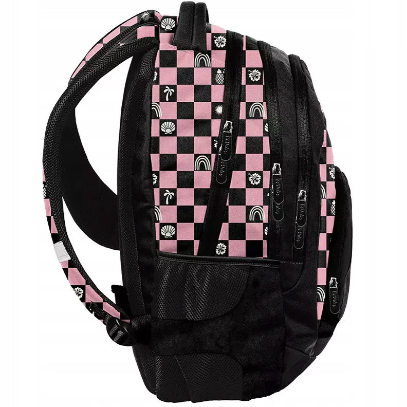 SCHOOL BACKPACK SATCHEL YOUTH CHESSBOARD TRELLIS FOR GIRLS Brand Paso