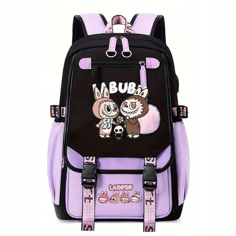 SCHOOL BACKPACK SATCHEL labubu PATTERNS A4 LARGE COLORS PATTERNS STYLE