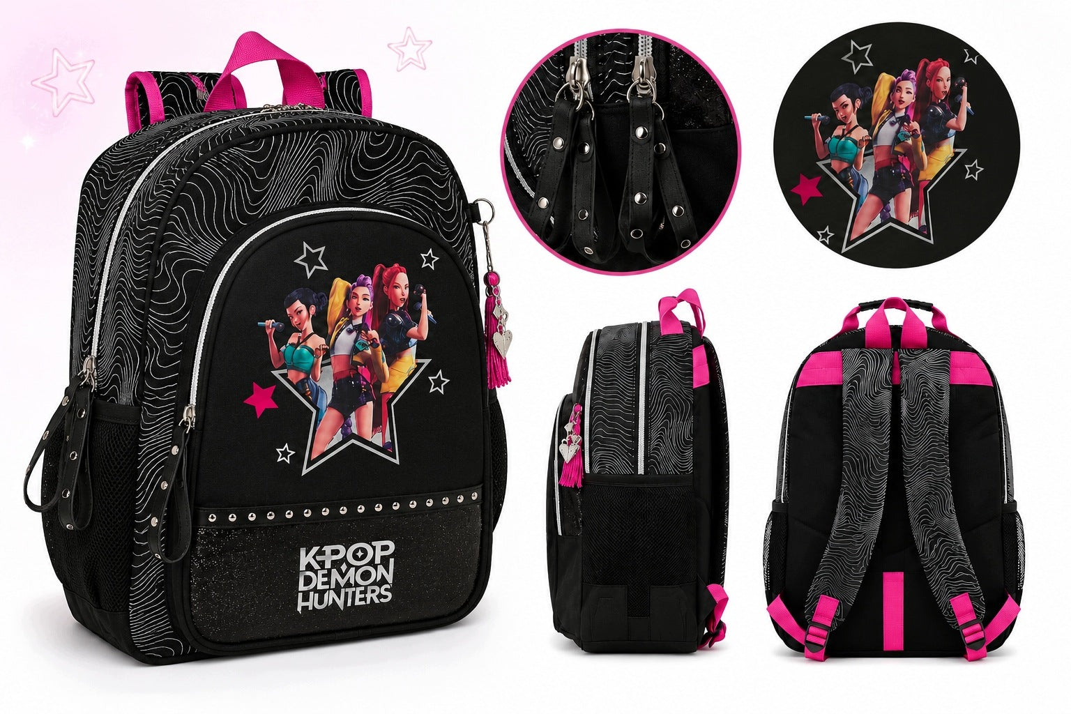 SCHOOL BACKPACK SINGLE COMPARTMENT K-POP DEMON HUNTERS HUNTRIX