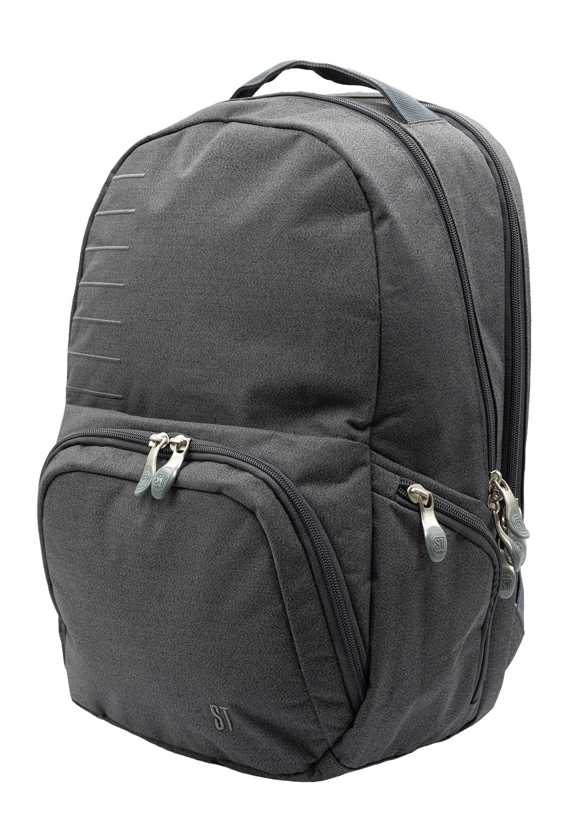 SCHOOL BACKPACK STRIGHT BP-35 MELANGE LIGHT GRAY Packaging status original
