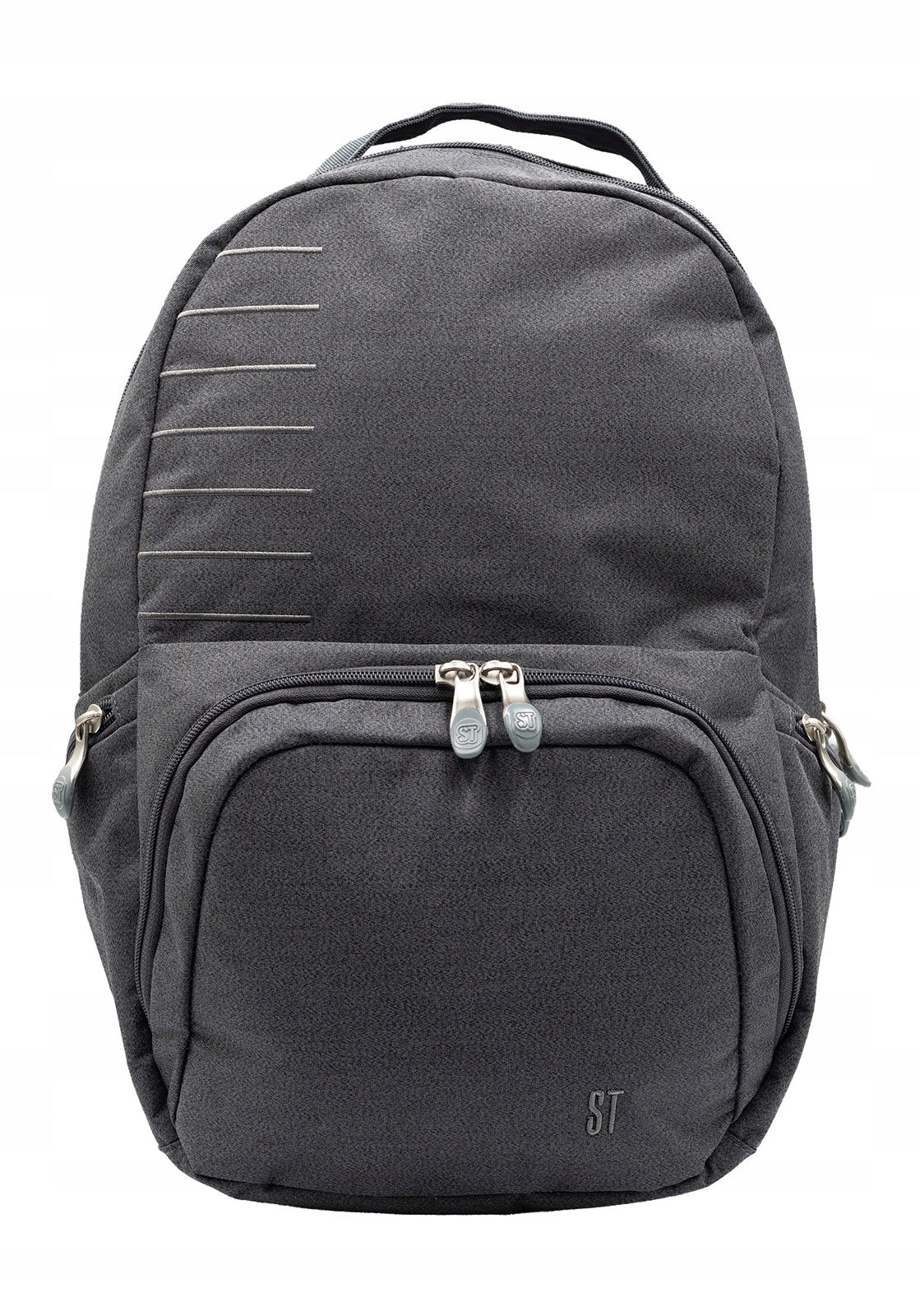 SCHOOL BACKPACK STRIGHT BP-35 MELANGE LIGHT GRAY