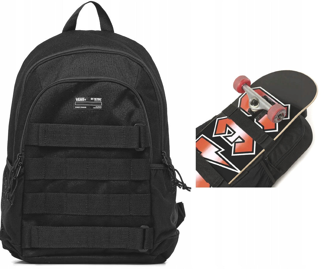 SCHOOL BACKPACK VANS OLD SKOOL LARGE BLACK SCHOOL SKATEBOARD HOLDER