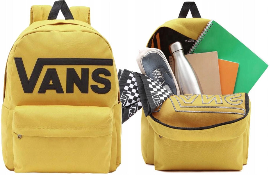 SCHOOL BACKPACK VANS OLD SKOOL LARGE YELLOW SCHOOL NEW MODEL ORIGINAL
