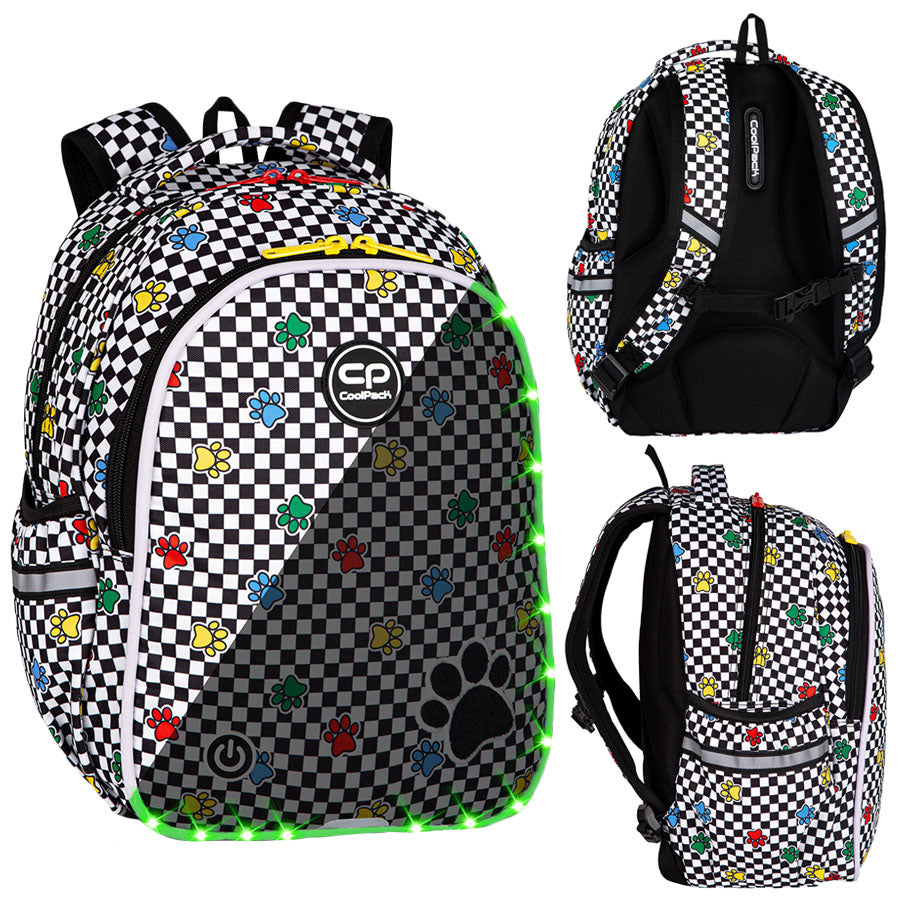 SCHOOL BACKPACK WITH LED STRIP COOLPACK JIMMY CATCH ME