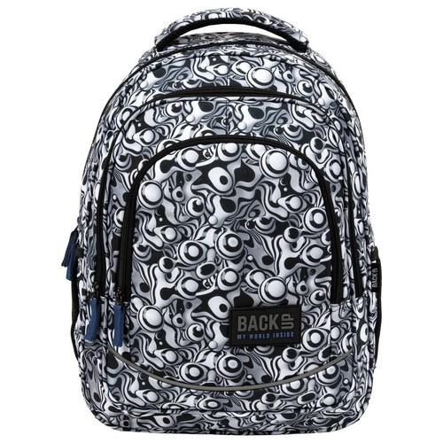 SCHOOL BACKPACK YOUTH BACKUP BLACK AND WHITE BOT Back Up Packaging status original