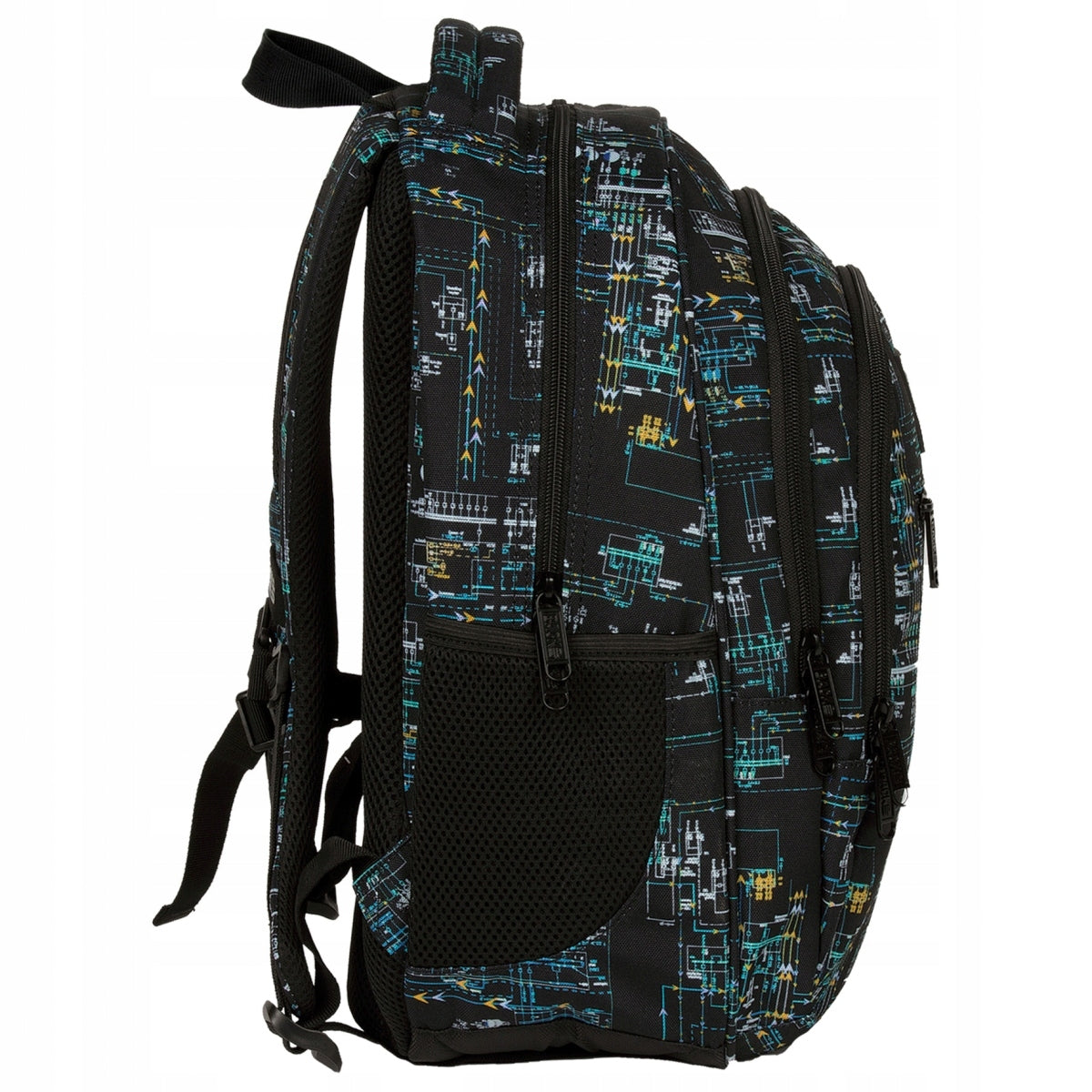 SCHOOL BACKPACK YOUTH BACKUP LAYOUT BLACK BOY Type multi compartment