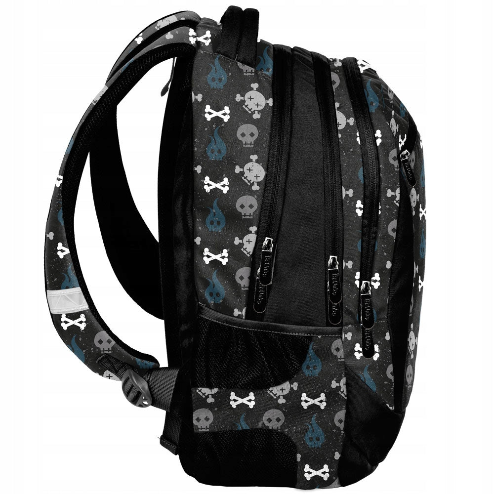 SCHOOL BACKPACK YOUTH BLACK SKULL Manufacturer code BU22SK-2808