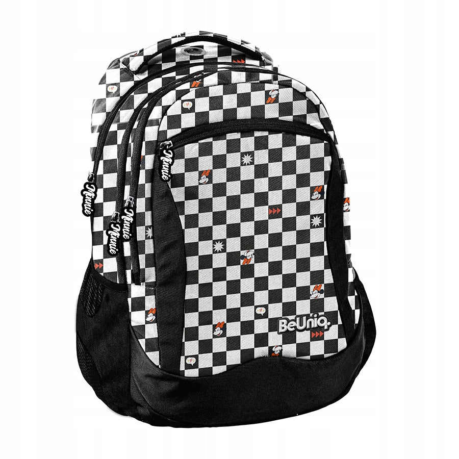 SCHOOL BACKPACK YOUTH CHESSBOARD BeUniq grille minnie