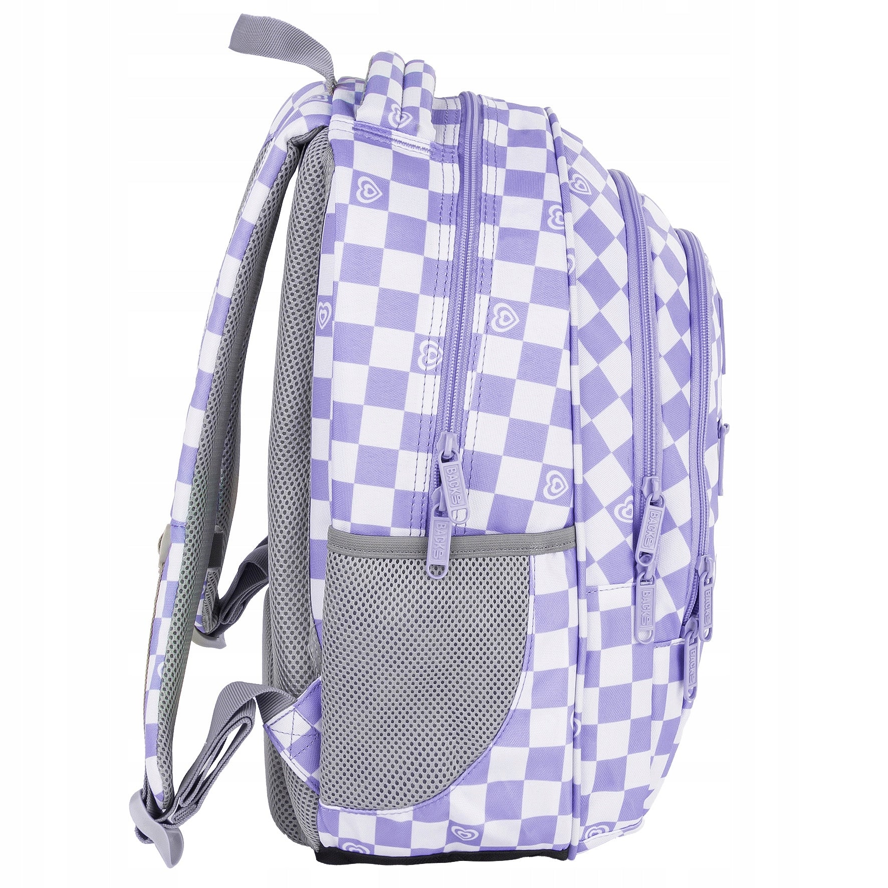 SCHOOL BACKPACK YOUTH CHESSBOARD PURPLE BACKUP 26L SATCHEL Brand Back Up