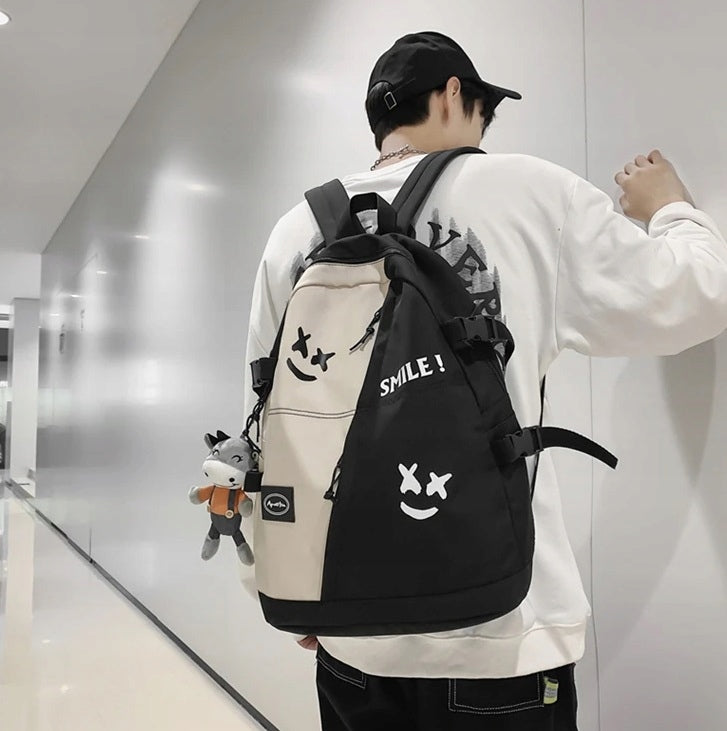 SCHOOL BACKPACK YOUTH CITY BAG + KEYCHAIN (D074) Manufacturer code D074