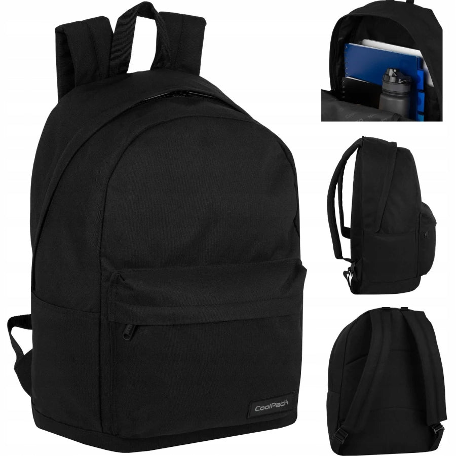 SCHOOL BACKPACK YOUTH CITY LAPTOP BLACK COOLPACK