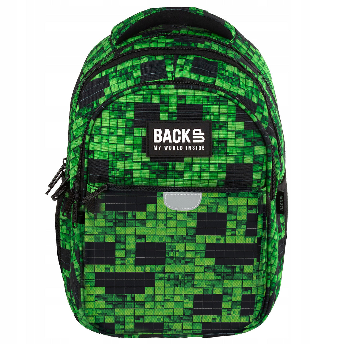 SCHOOL BACKPACK YOUTH GAME GRID 24L BLACK-GREEN BACK UP Packaging status original
