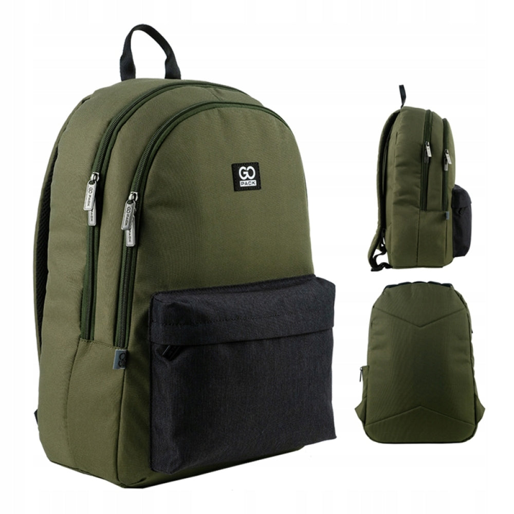SCHOOL BACKPACK YOUTH GREEN ROOMY GoPack