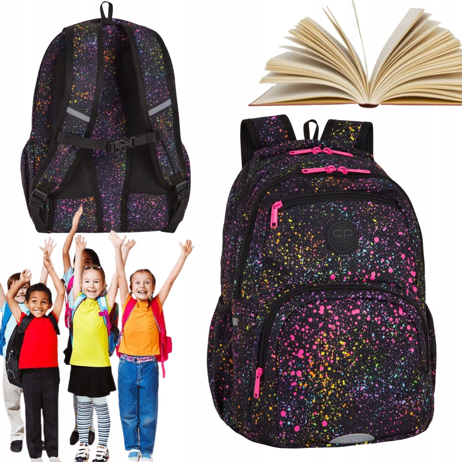 SCHOOL BACKPACK YOUTH SATCHEL 21L FOR GIRLS CLASS 1-3 COOLPACK